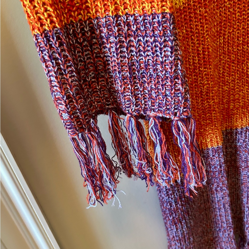 EARTHBOUND Yellow, Orange and Purple Knit Sweater Dress - Picture 2 of 7